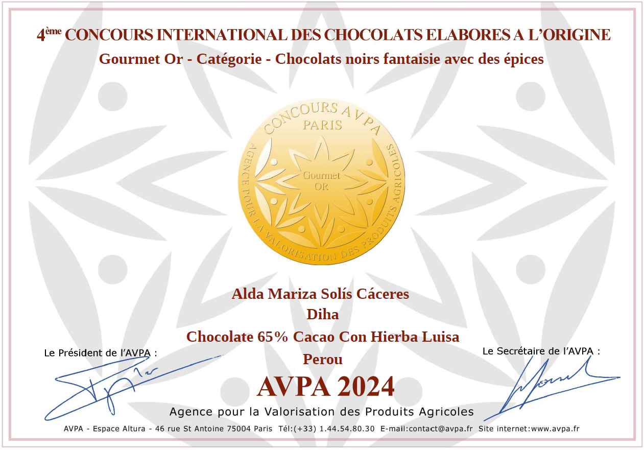 Certificado 2024 - Chocolate con hierba luisa