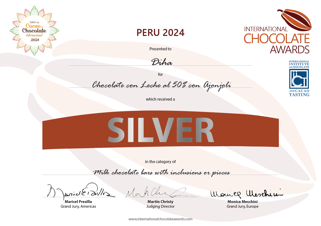 Certificado 2024 - Chocolate con Leche al 50% con ajonjoli