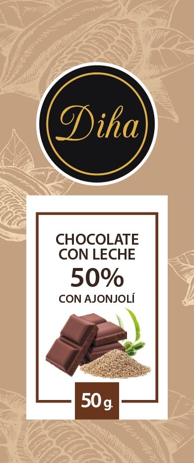Chocolate 50% Leche Ajonjolí