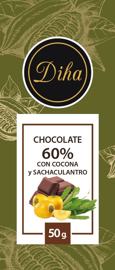 Chocolate 60% Coco y Sachaculantro
