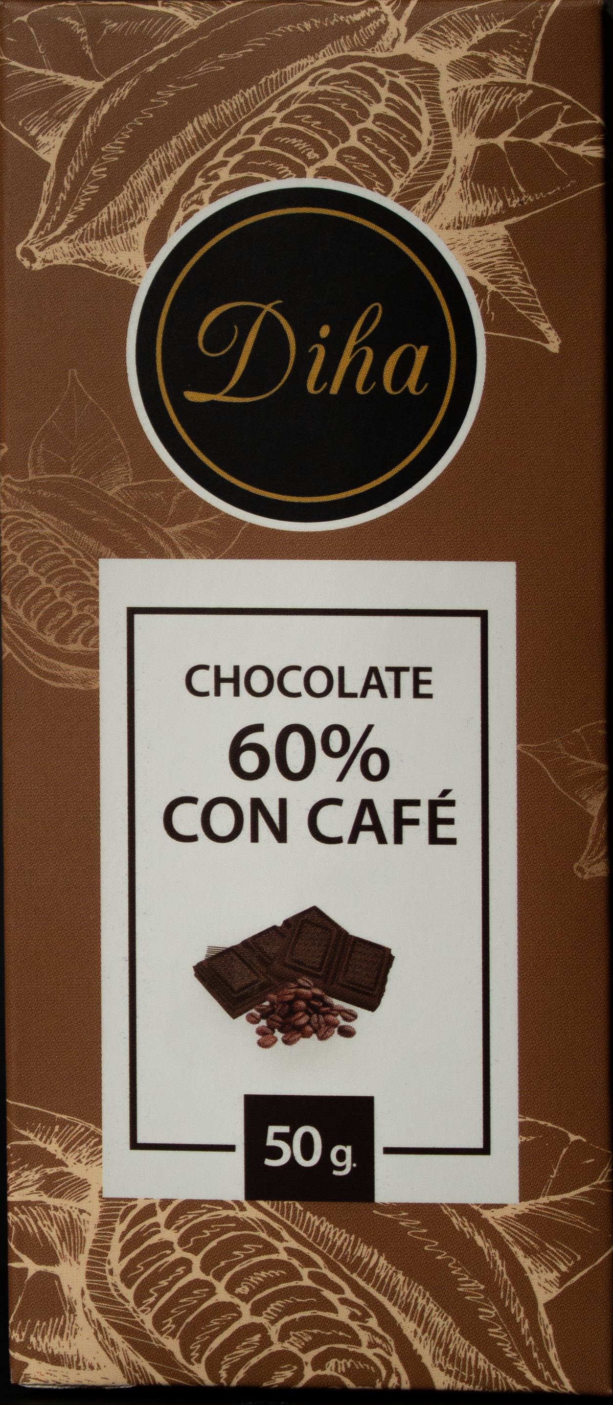 Chocolate 60% con café